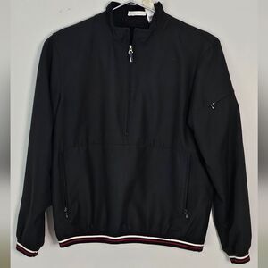 Liz Golf Black Half-Zip Pullover Jacket with Pockets. Size S.